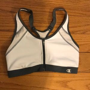 White Mesh Sports Bra